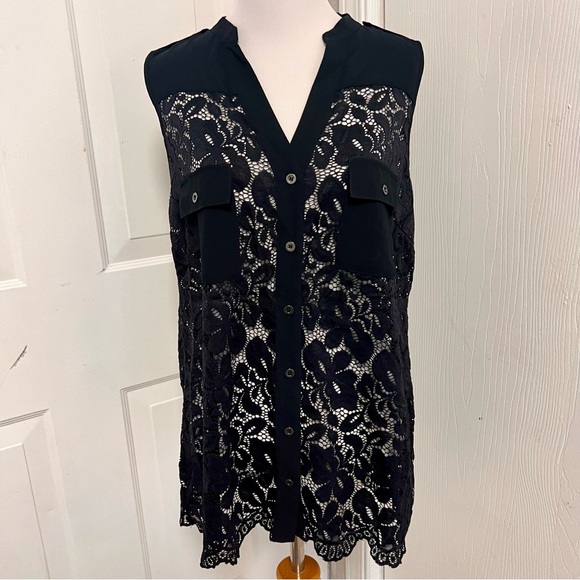 Premise Studio Lace Pocket Tank H3 - Picture 1 of 5